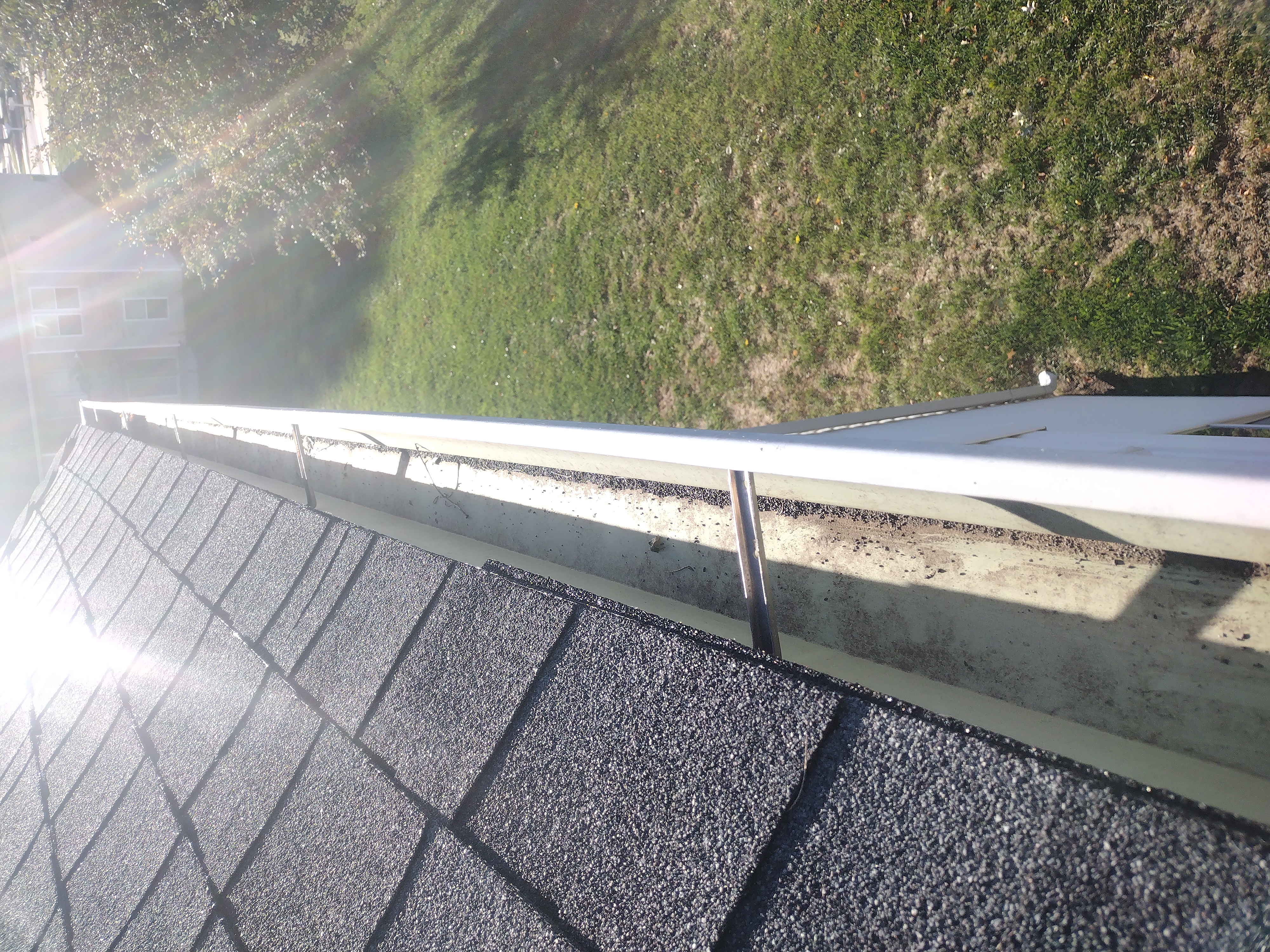 Front gutter run after debris removal