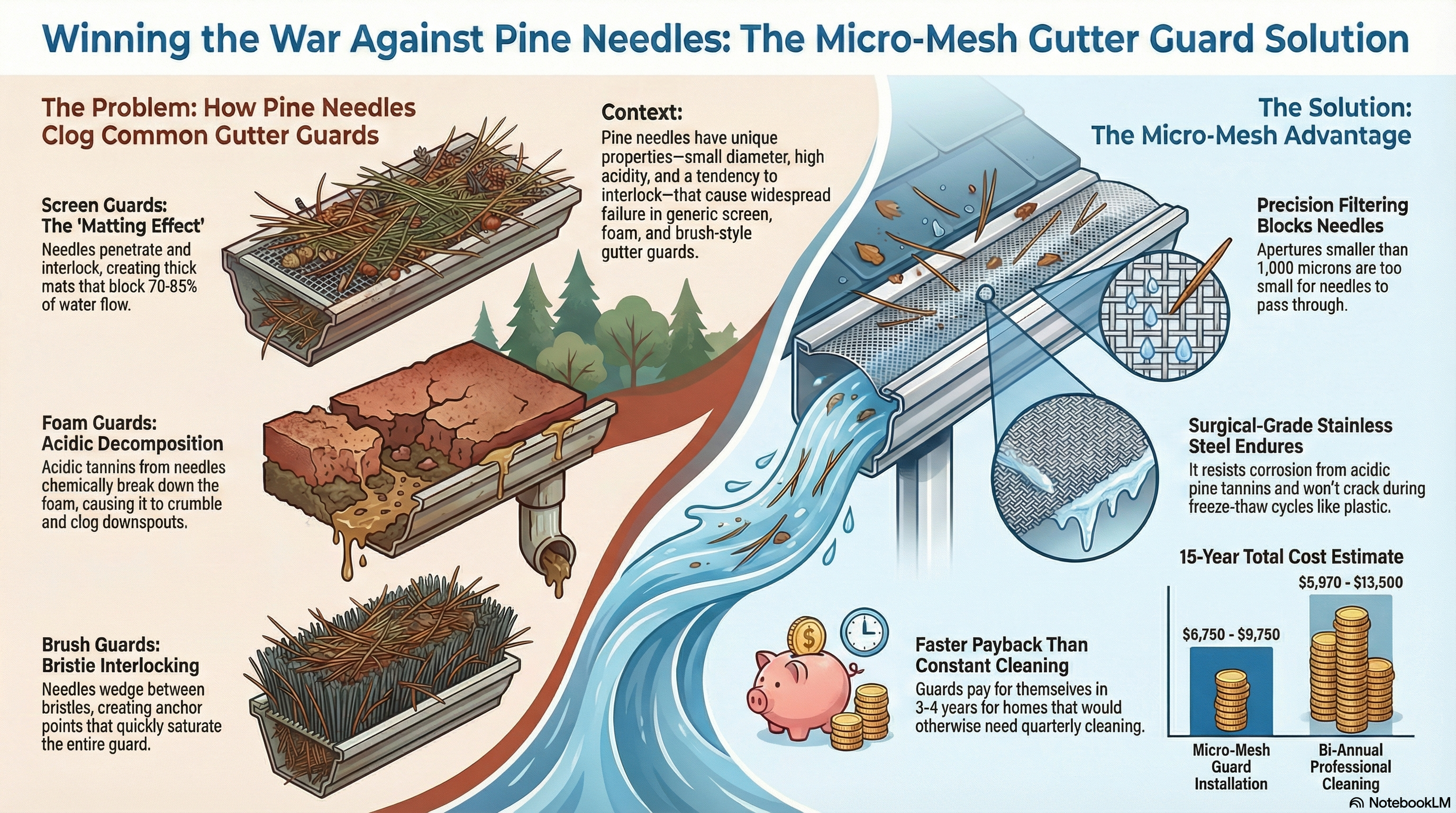 The Best Gutter Guards for Pine Needles (February 2026 Review) - Infographic