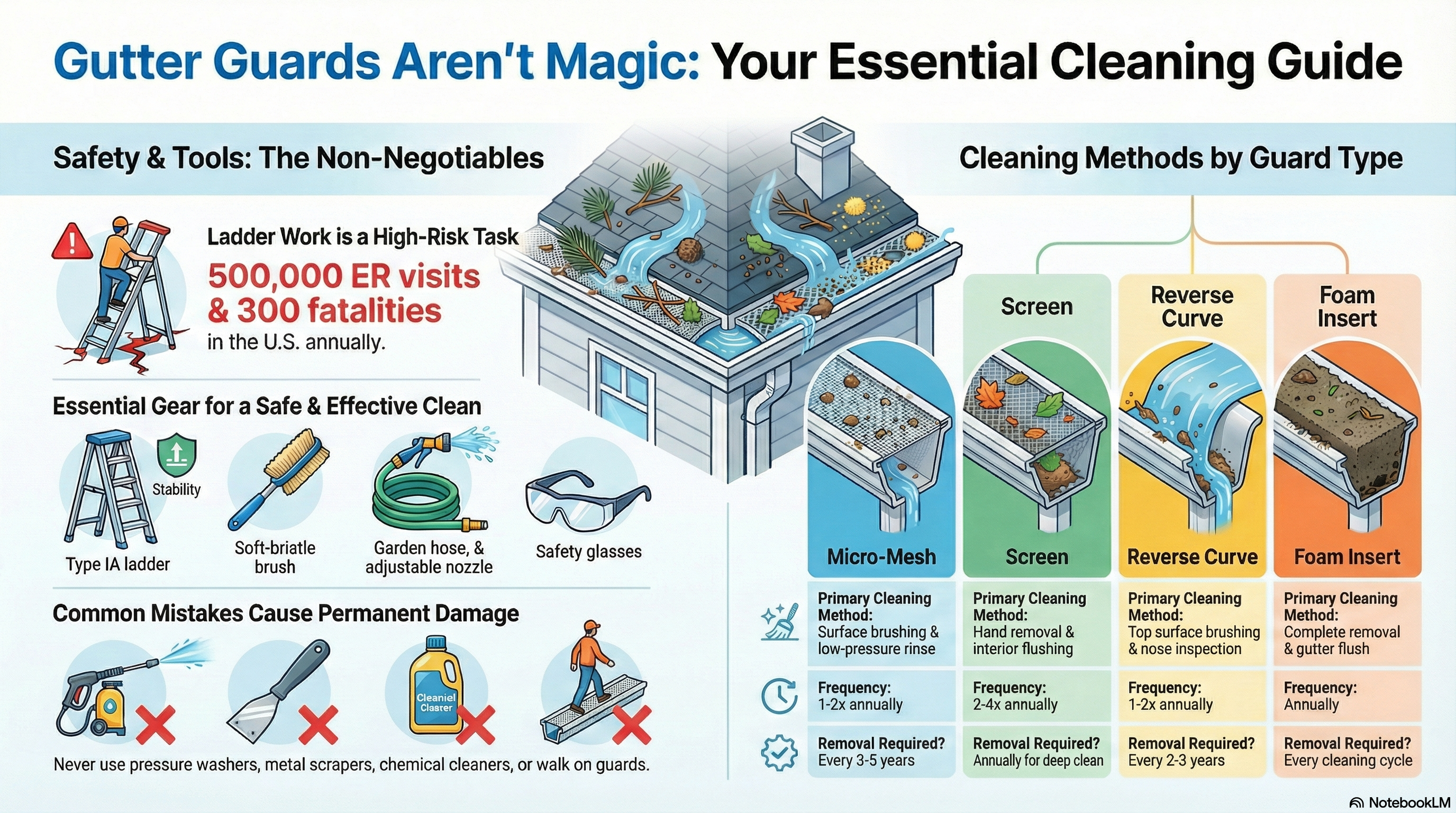 How to Clean Gutter Guards: Step-by-Step Guide (February 2026) - Infographic